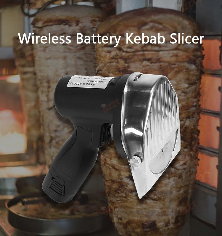 Gzzt Cordless Meat Slicer Battery-Charged Handheld Roast Meat
