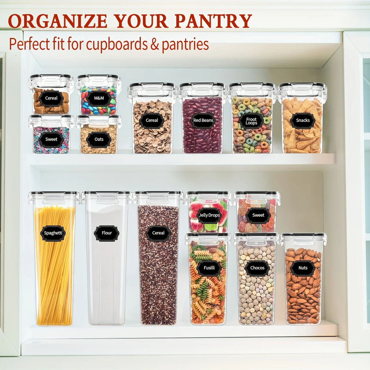 24piece Airtight Food Storage Containers Bpa-Free Plastic