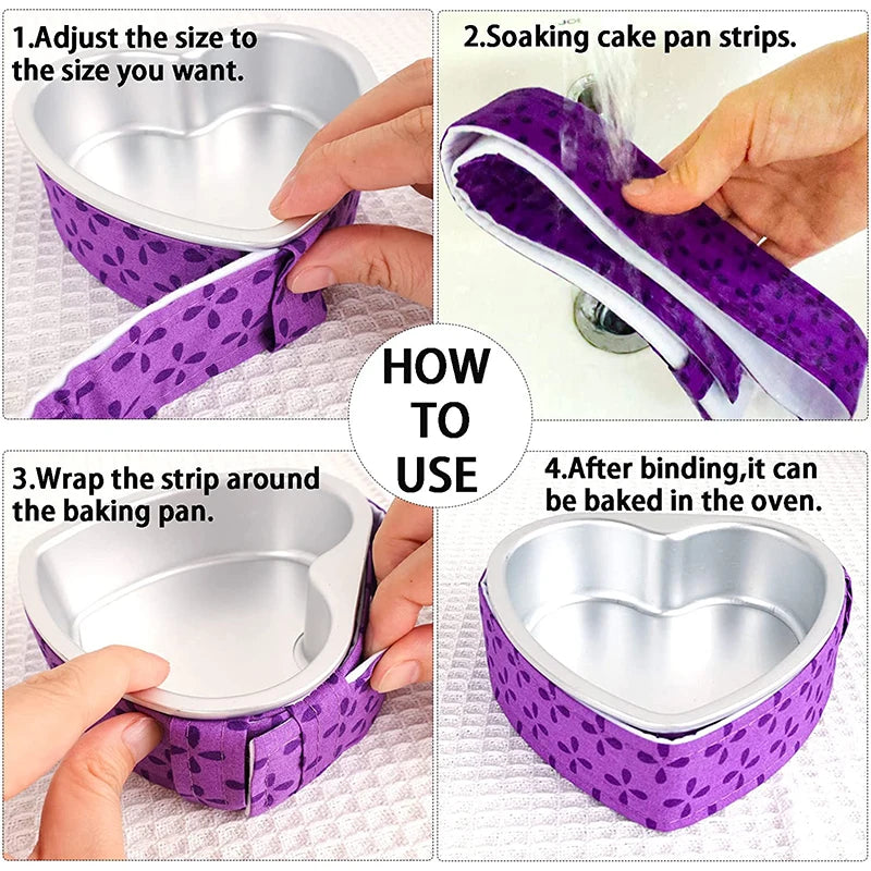 Lmetjma Bake Even Strip Cake Pan Dampen Strips