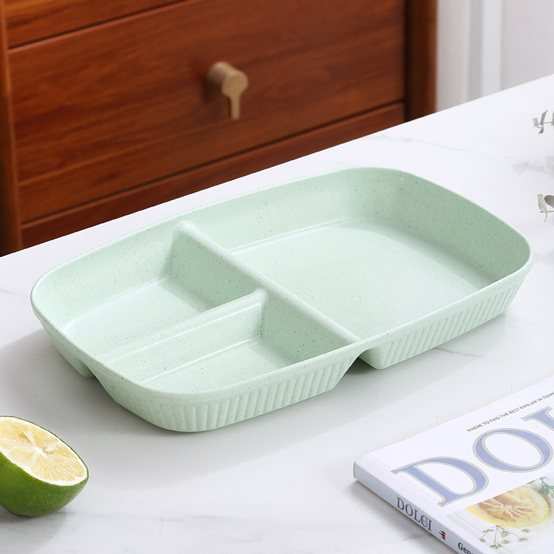 Divided Dish Diet Reusable Dinner Plate Dinnerware Portion