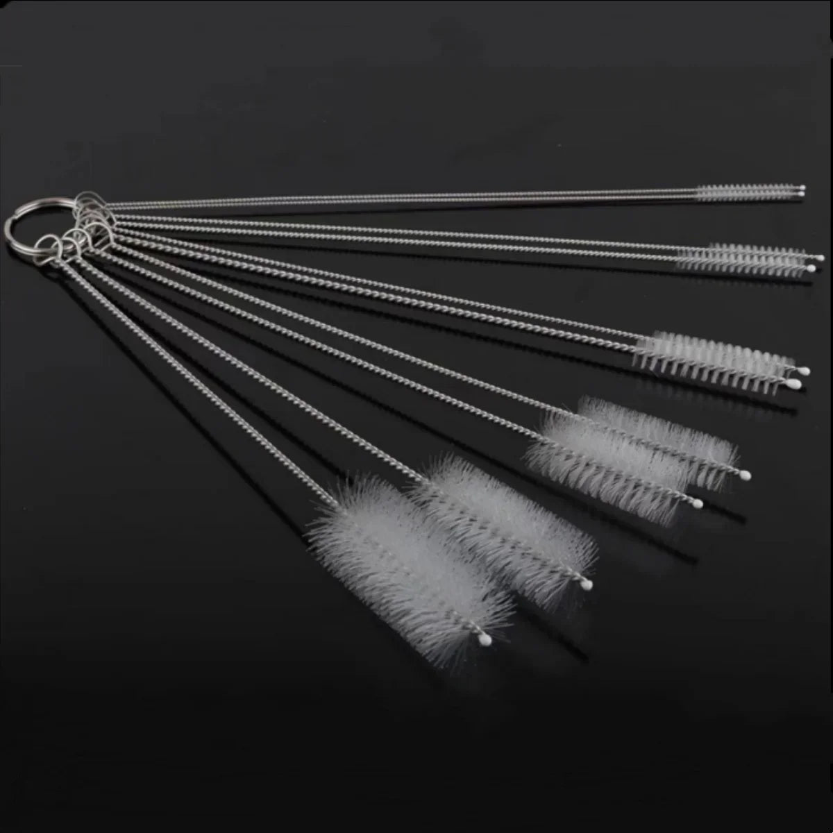 10-Pack 20cm Stainless Steel Bottle Cleaning Brushes Reusable