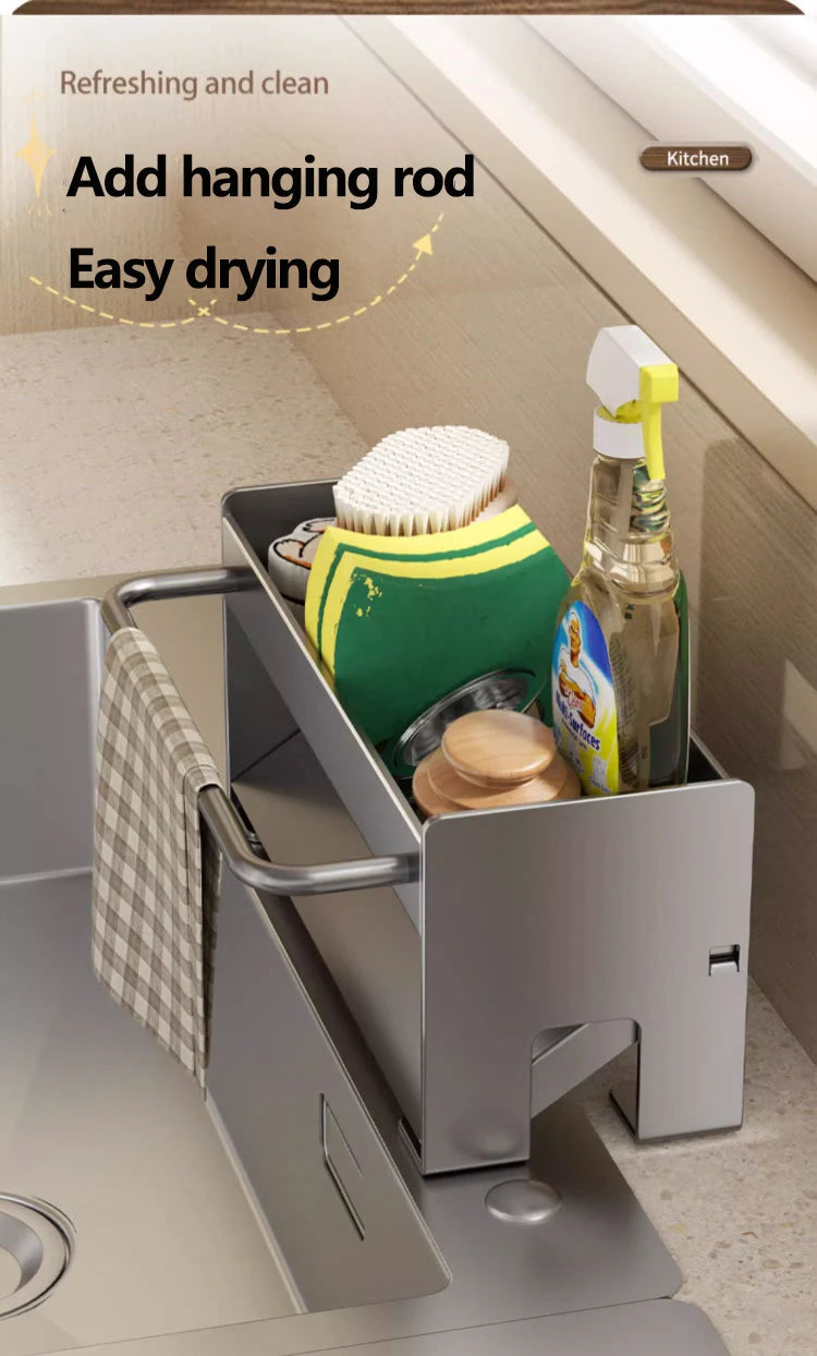 Sink Stand Sponge Holder Dish Drainer Organizers Storage