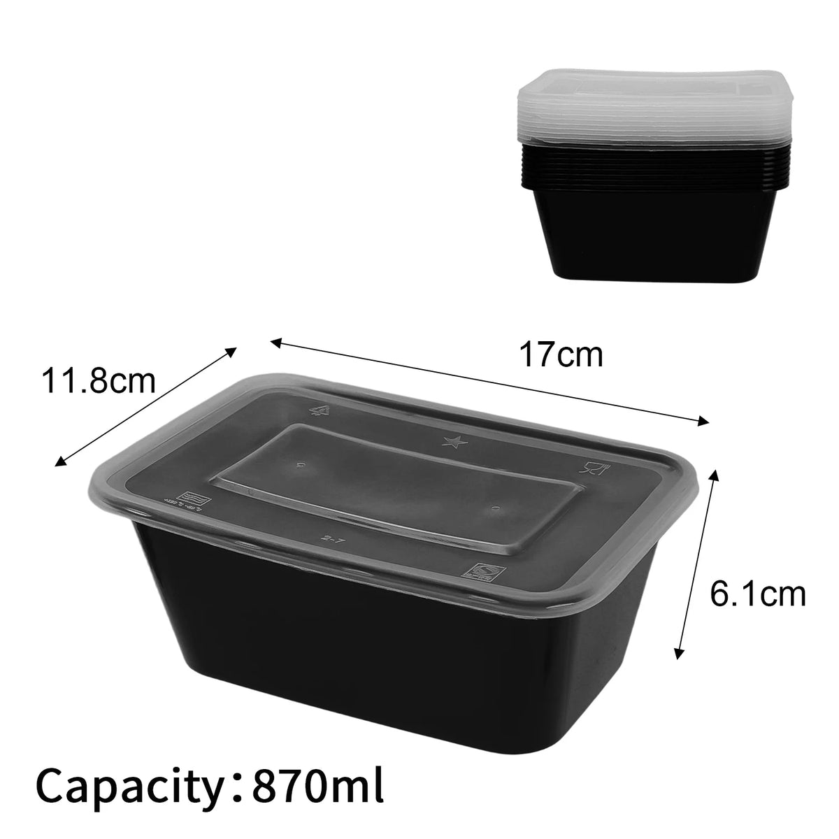 10/20x Food Storage Containers Lids Meal Prep Containers
