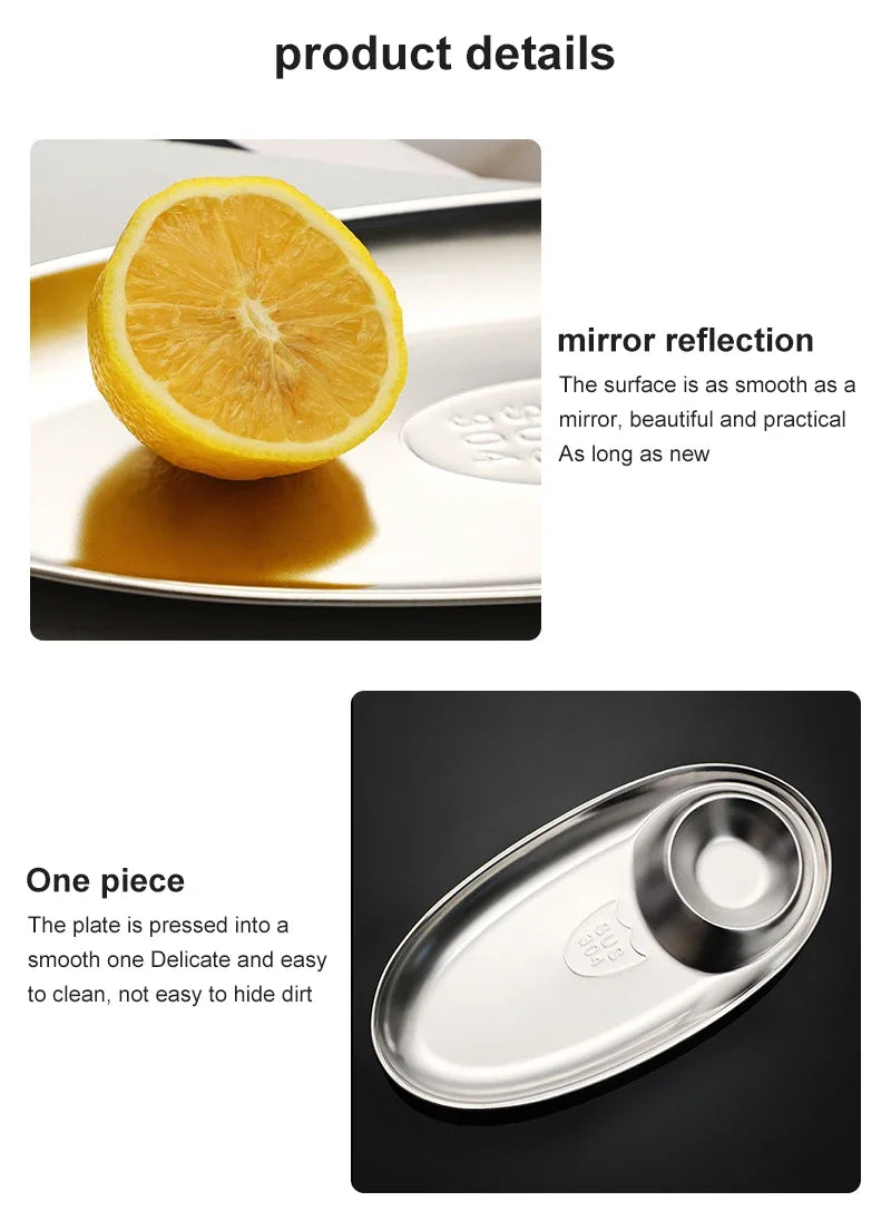 304 Stainless Steel Dinner Tray Lunch Container Snack