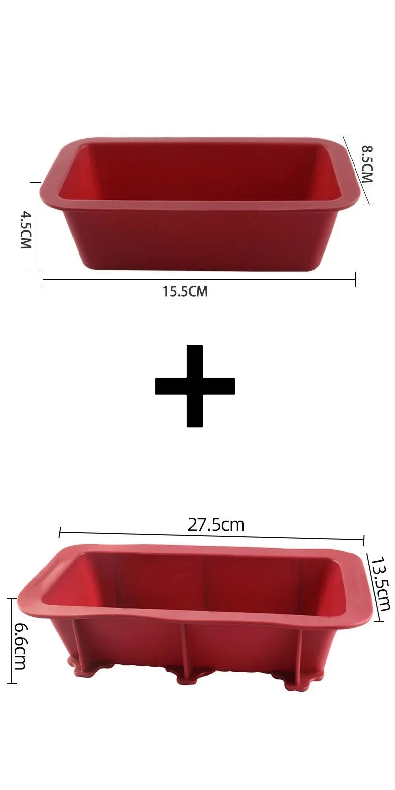 Silicone Baking Molds Nonstick Rectangle Cake Pans Mini