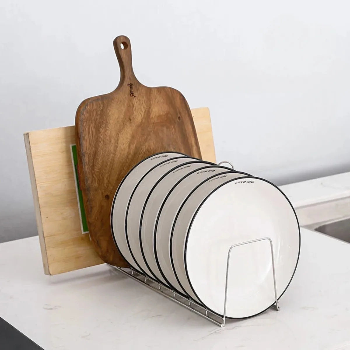 Dish Storage Rack Stainless Steel Dish Drawer Cabinet