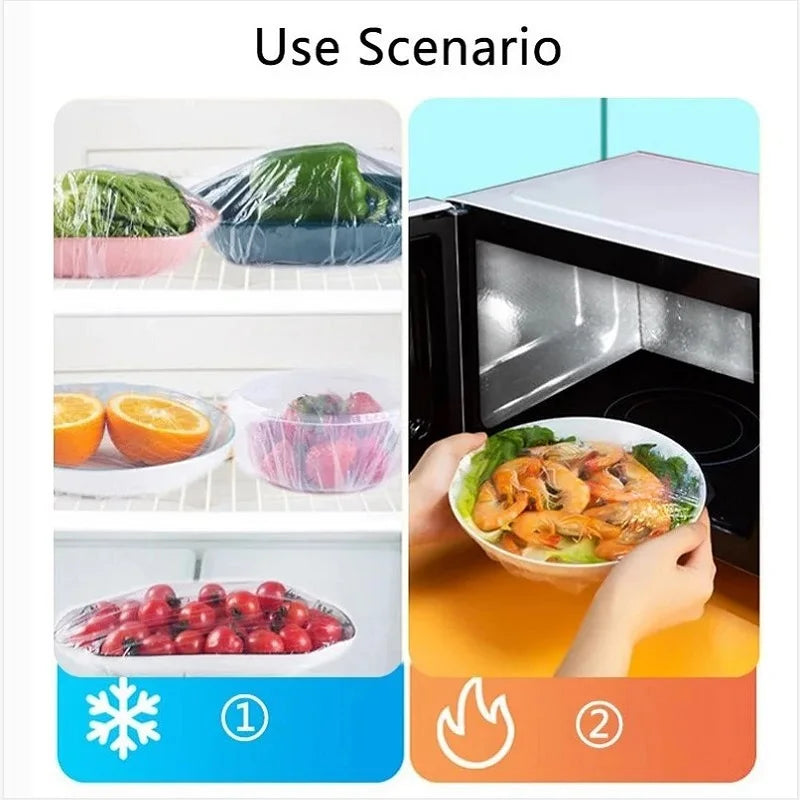 Disposable Food Cover Plastic Wrap Fruit Food Bowl