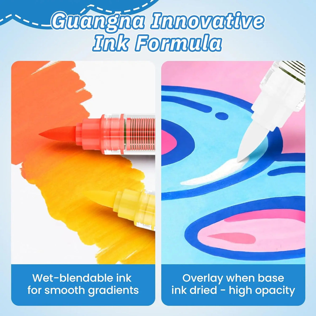 12-240 Colors Acrylic Paint Markers Brush Tip Direct-Liquid