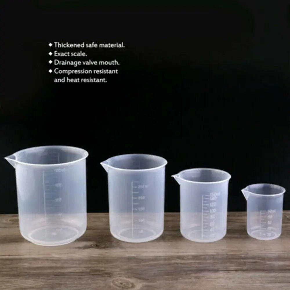 Transparent Plastic Measuring Cups Multi-Purpose Graduated Scale
