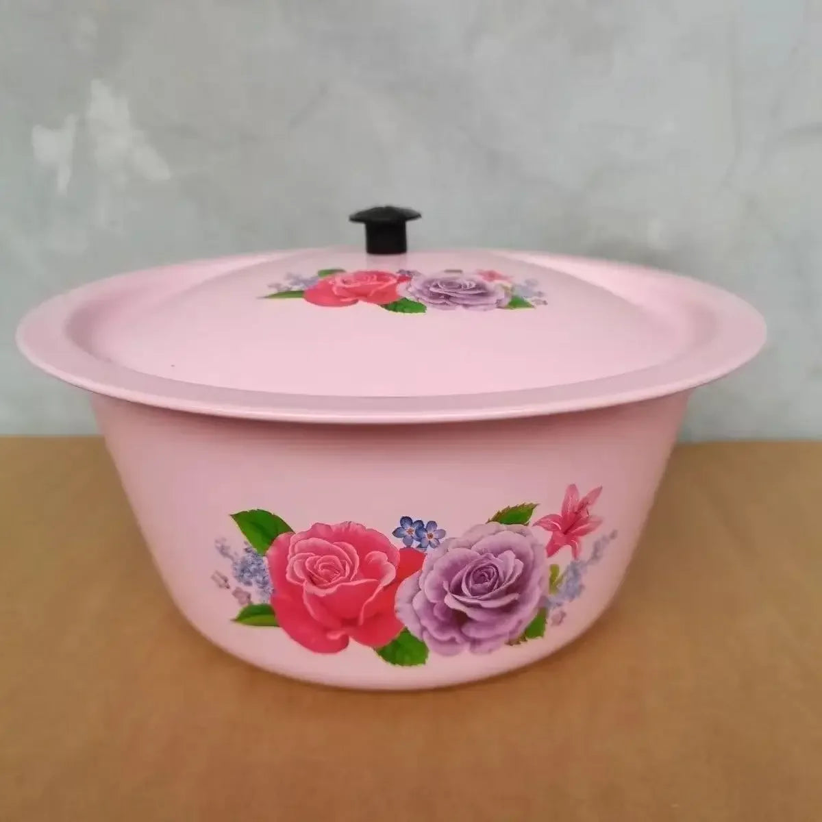 Food Storage Pot Enamel Basin Classic Vintage Enamel