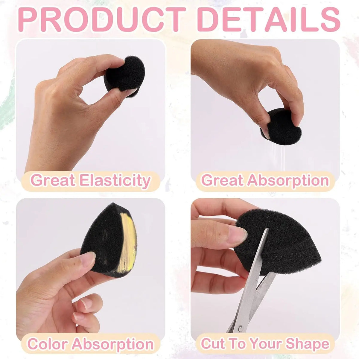 Facial Painting Sponge Art Painting Sponge Black Makeup