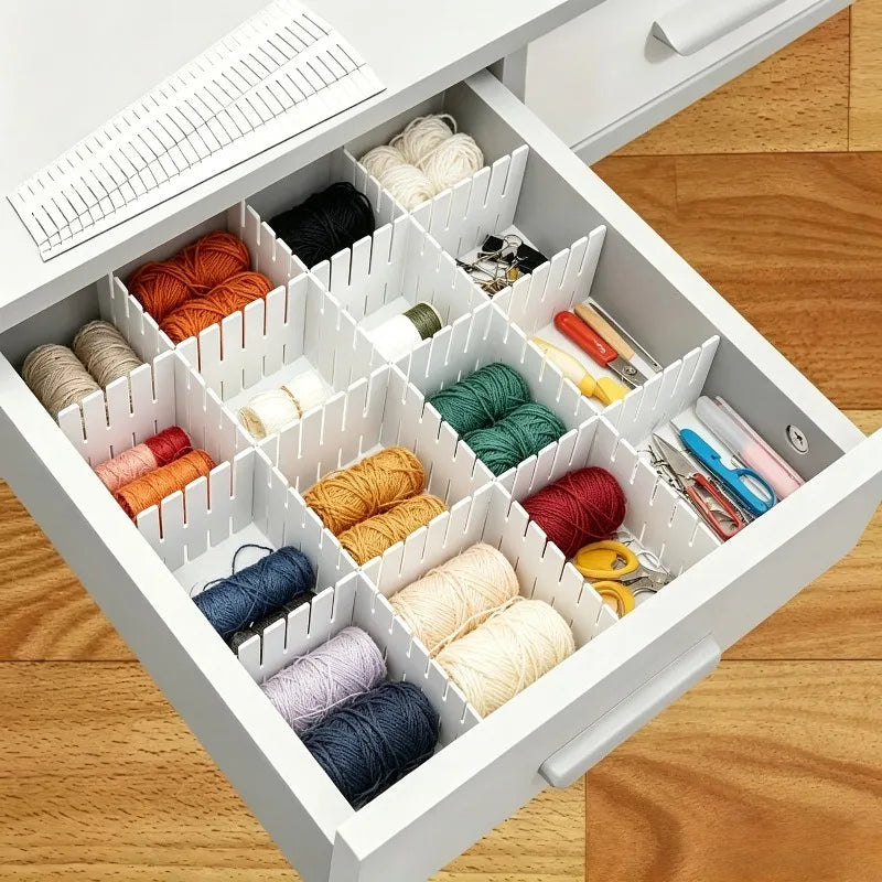 4/8/12pcs White Drawer Divider Partition Diy Sock Storage