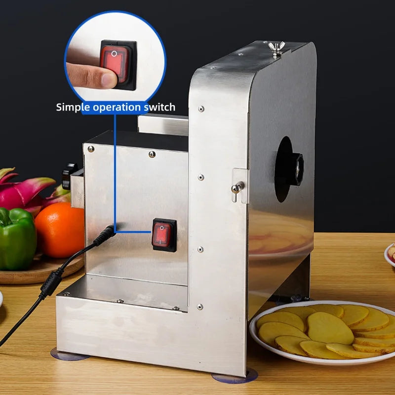Electric Vegetable Cutter Automatic Feeding Food Processor French