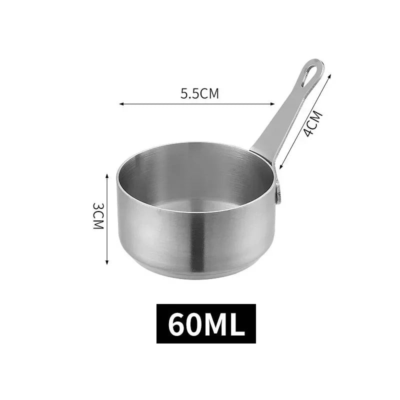 60/80/100ml Sauce Pan Pot Stainless Steel Nonstick Milk