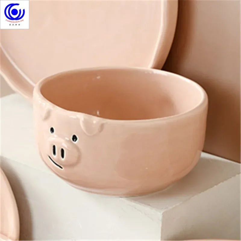 Cute Dish Ceramic Japanese Cartoon Tableware Creative Personality