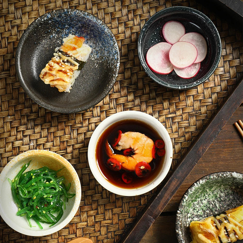 Japanese Ceramic Dipping Bowls Small Round Soy Sauce