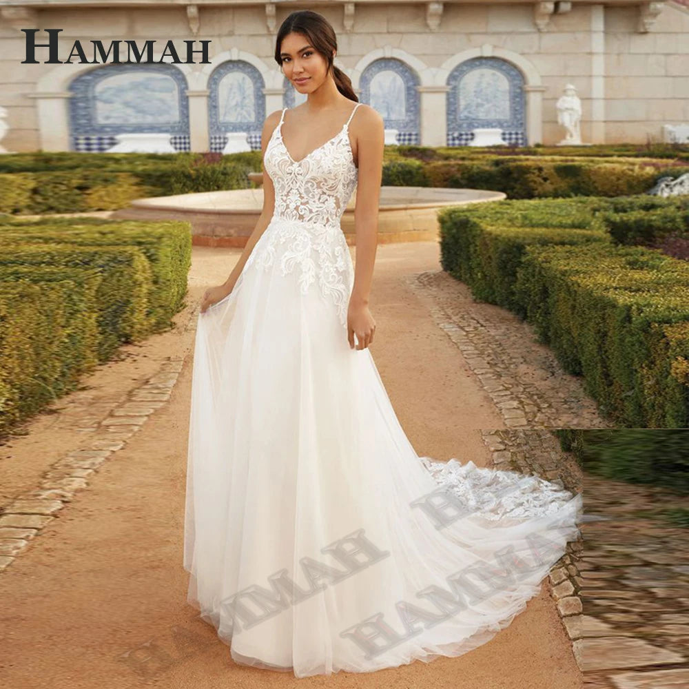 Modest Brush Train Wedding Dresses Brides Gown Tiered