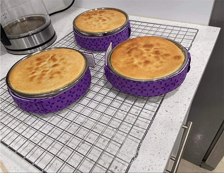 Lmetjma Bake Even Strip Cake Pan Dampen Strips