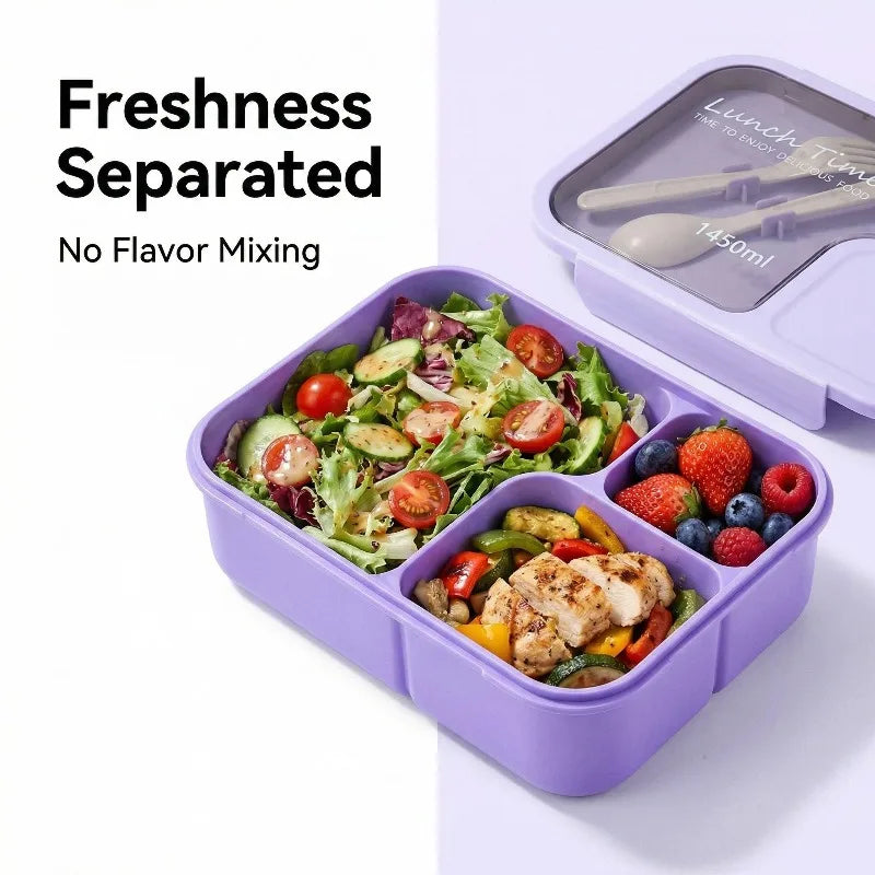 Bento Box- Lunch Box Built-In Tableware Sauce Box