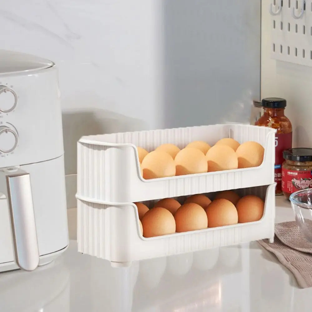 Plastic Refrigerator Side Door Egg Tray Fresh-Keeping Multi-Layer