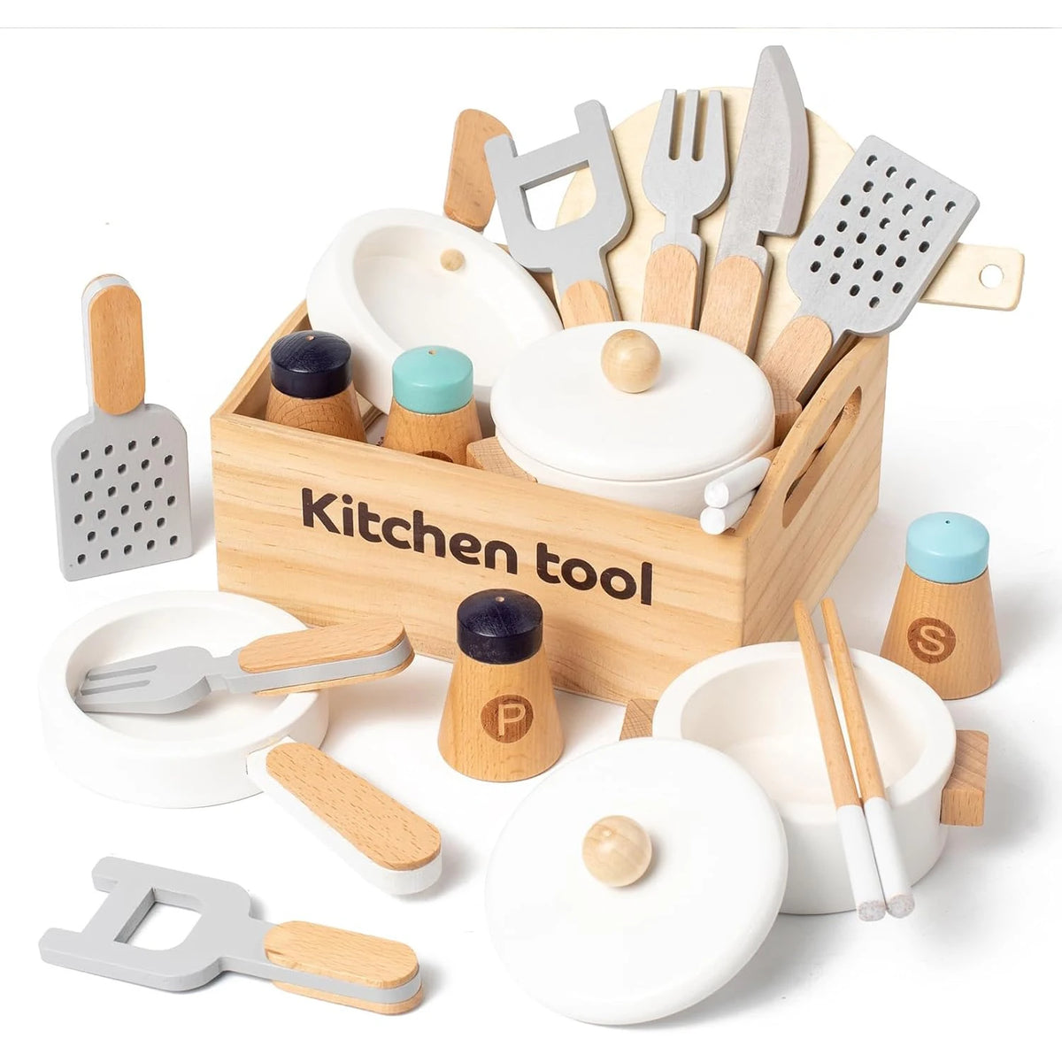 Wooden Pretend Play Toys Cutting Food Fruit Vegetable