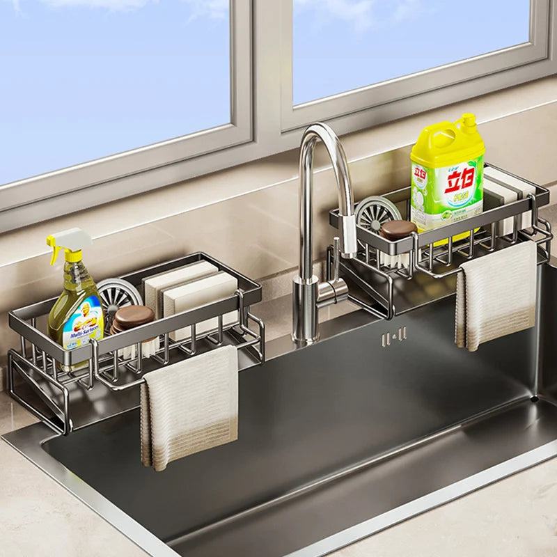 Sink Cleaning Storage Rack Drain Organizer Sponge Cleanser