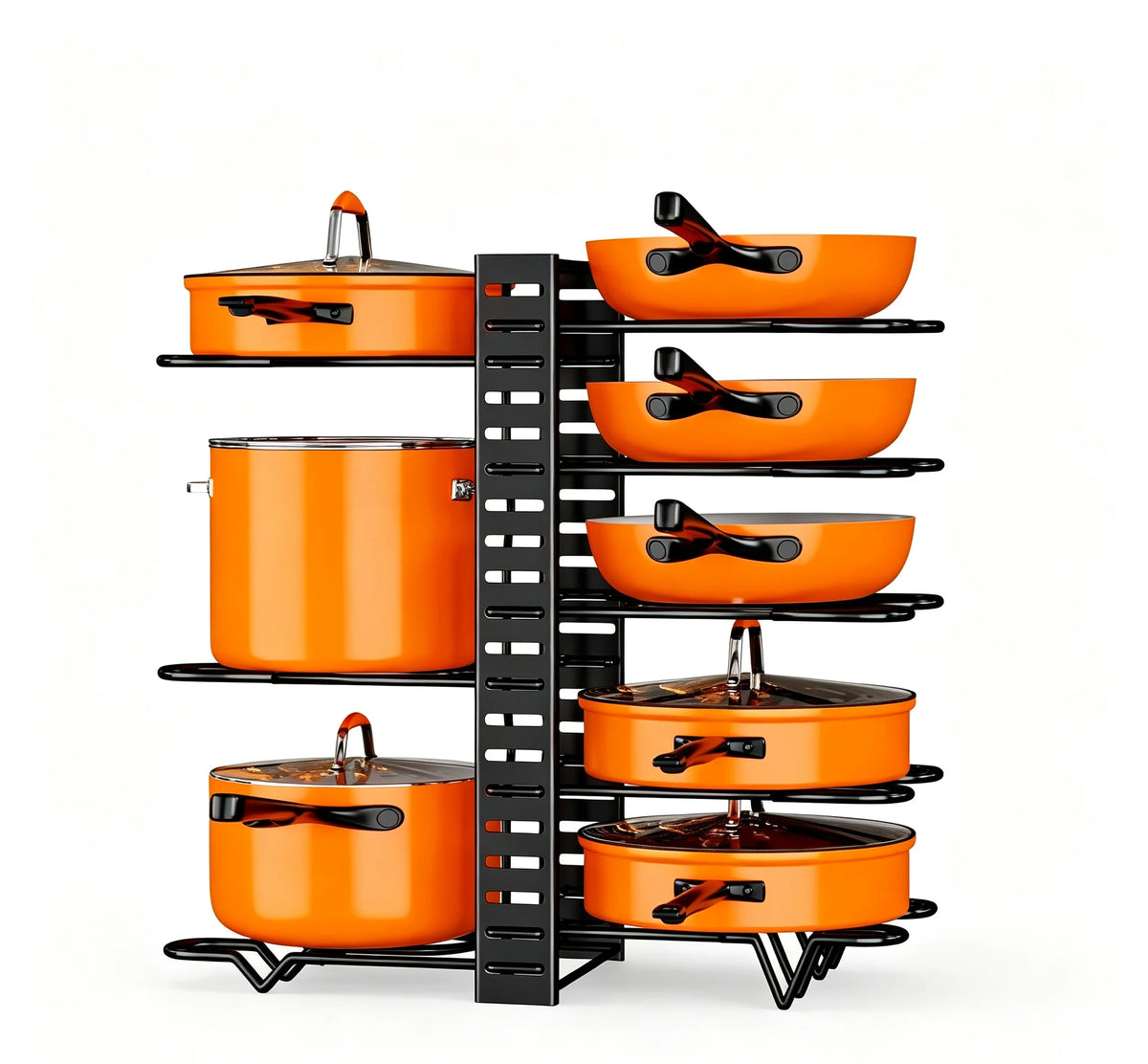 Heavy Duty Metal Tier Cookware Storage Rack Space