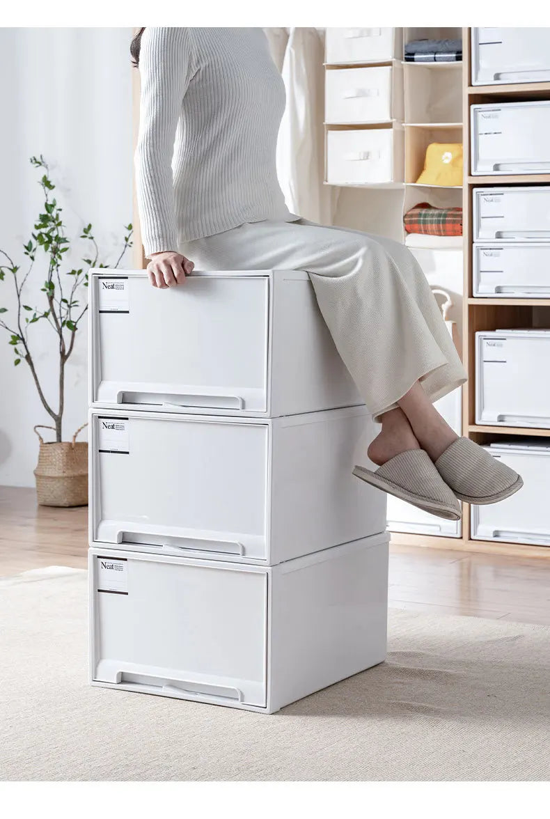 Stacking Storage Drawer Boxes Large Capacity Wardrobe Drawer