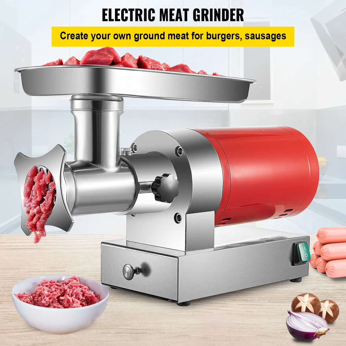 Succebuy Electric Meat Grinder 661 Lbs/Hour 1100 Meat