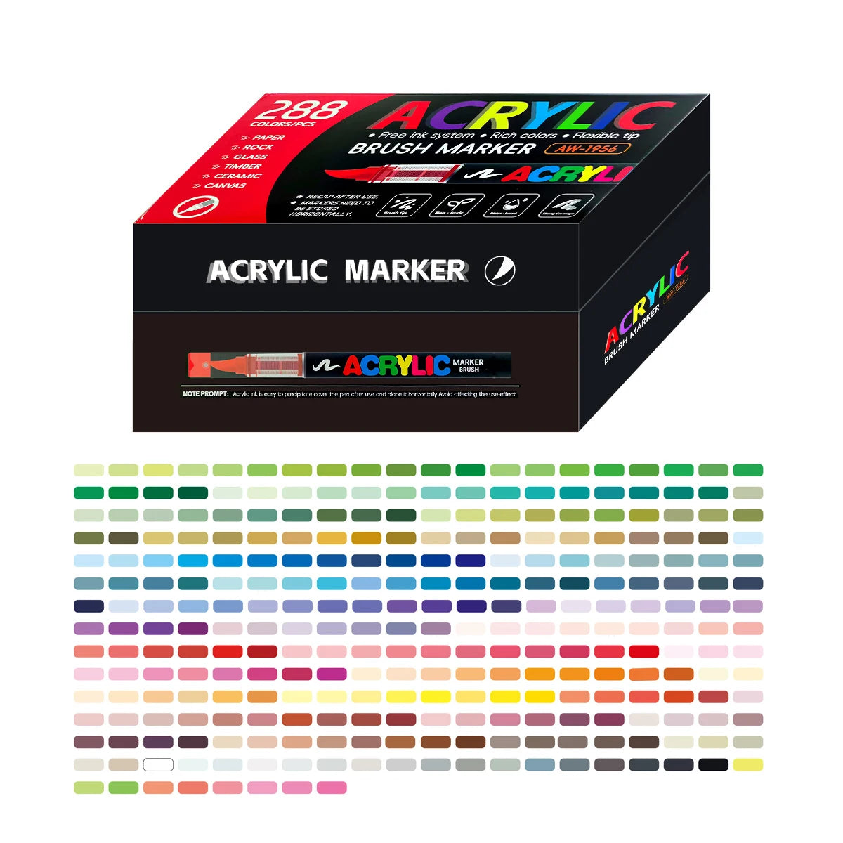 12-366 Colors Acrylic Paint Pen Markers Acrylic Felts