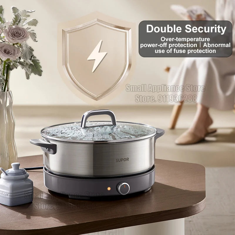 Supor 220v Multi Cookers Split Electric Pot 1-7