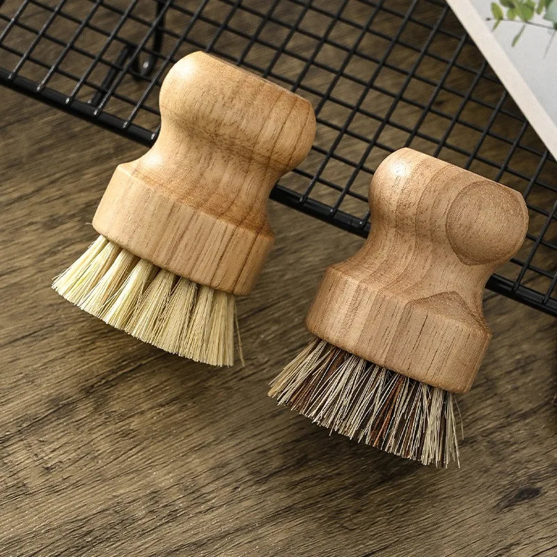 Wooden Dish Brush Natural Sisal Coconut Durable Cleaning