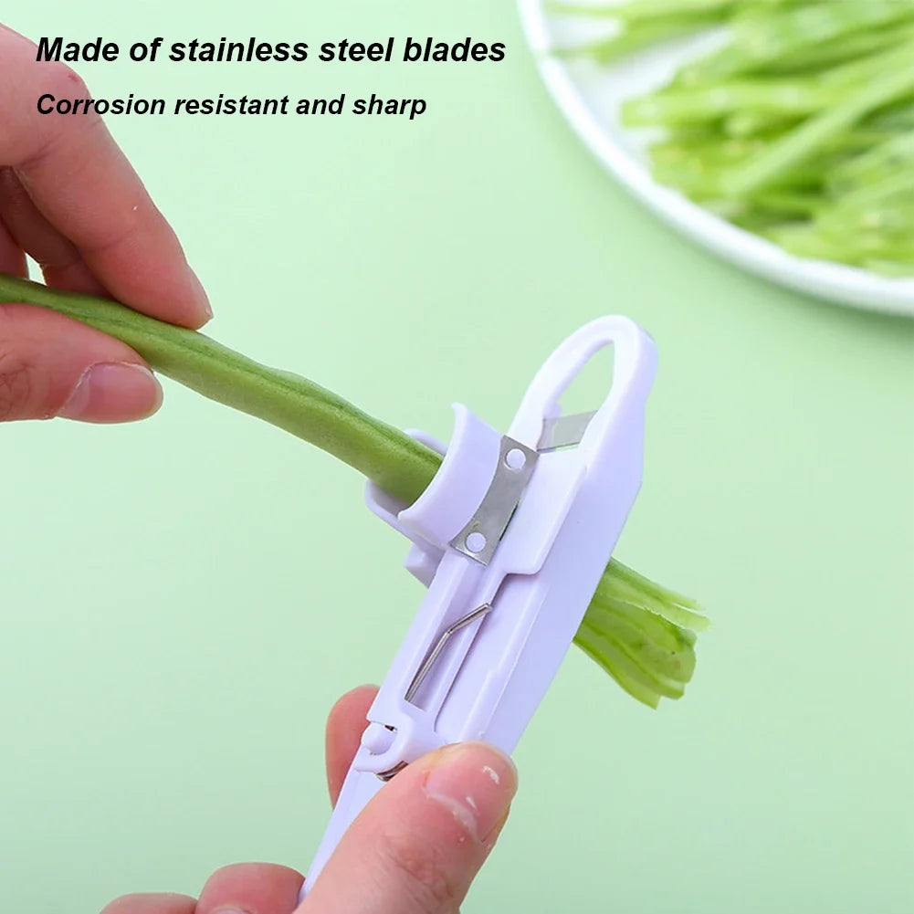 1pc Green Bean Slicer Cutter Vegetable Stringer Peeler