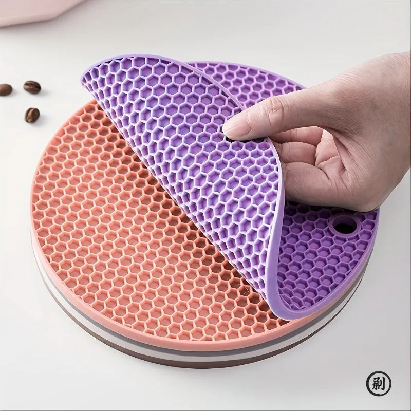 1pc Silicone Anti Scalding Mat Pot Rack Countertop