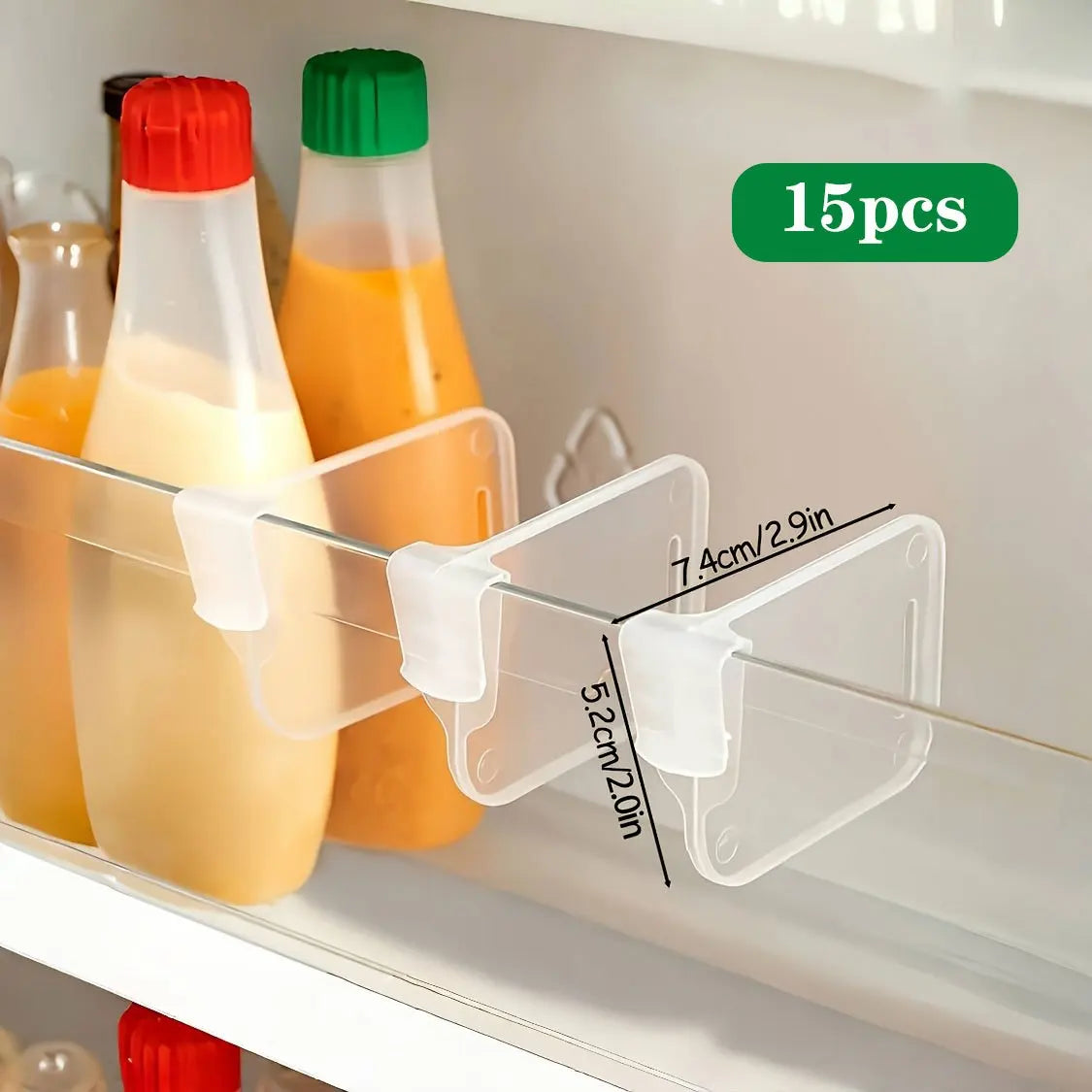 10 15 20pcs Sturdy Clear Refrigerator Organizer Dividers