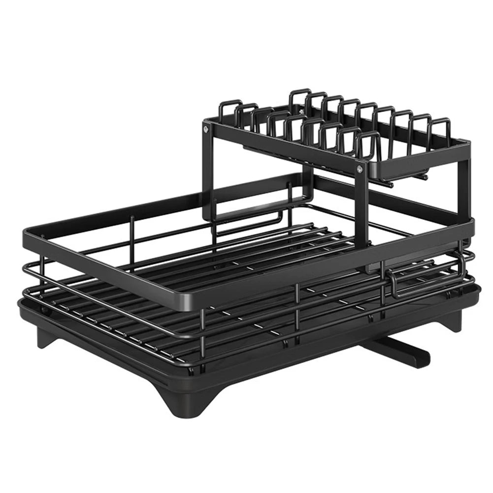 Dish Bowl Drainer Dish Drying Rack Adjustable Plates