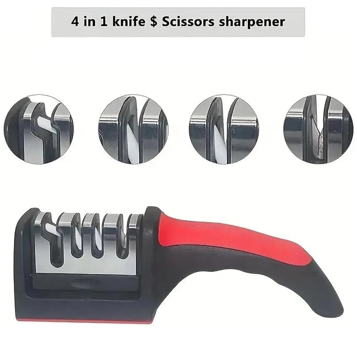 3/4 Segment Knife Sharpener Sharpening Stone Non Slip