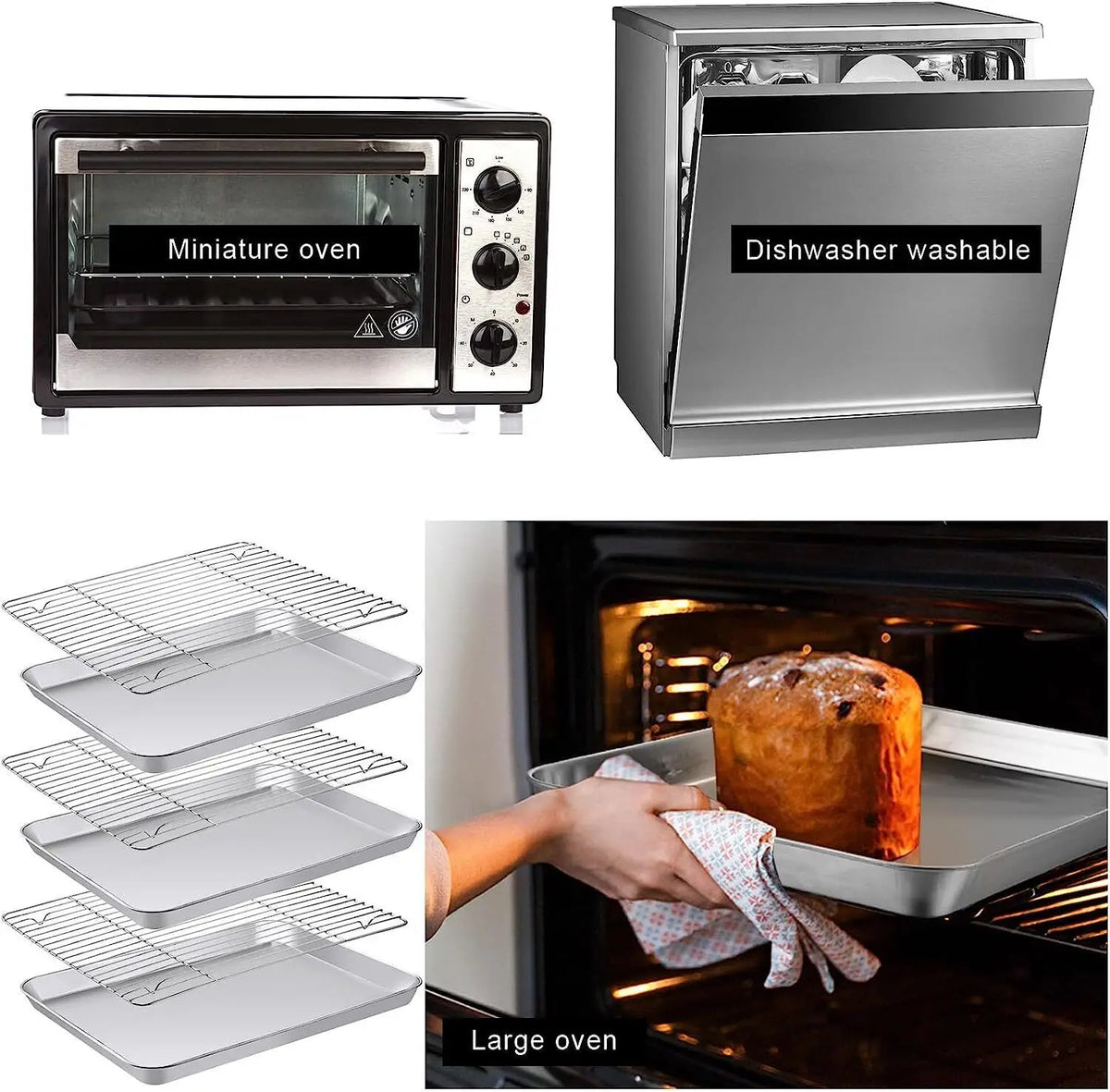Large Size Stainless Steel Baking Tray Cooling Rack