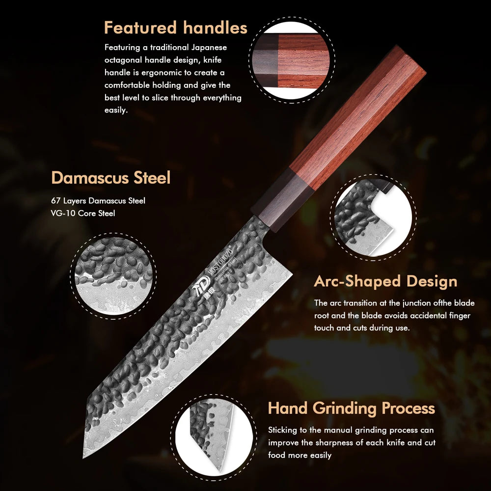 Mostodozo 6-Inch Japanese Hand Forged Bunka Chef Knife