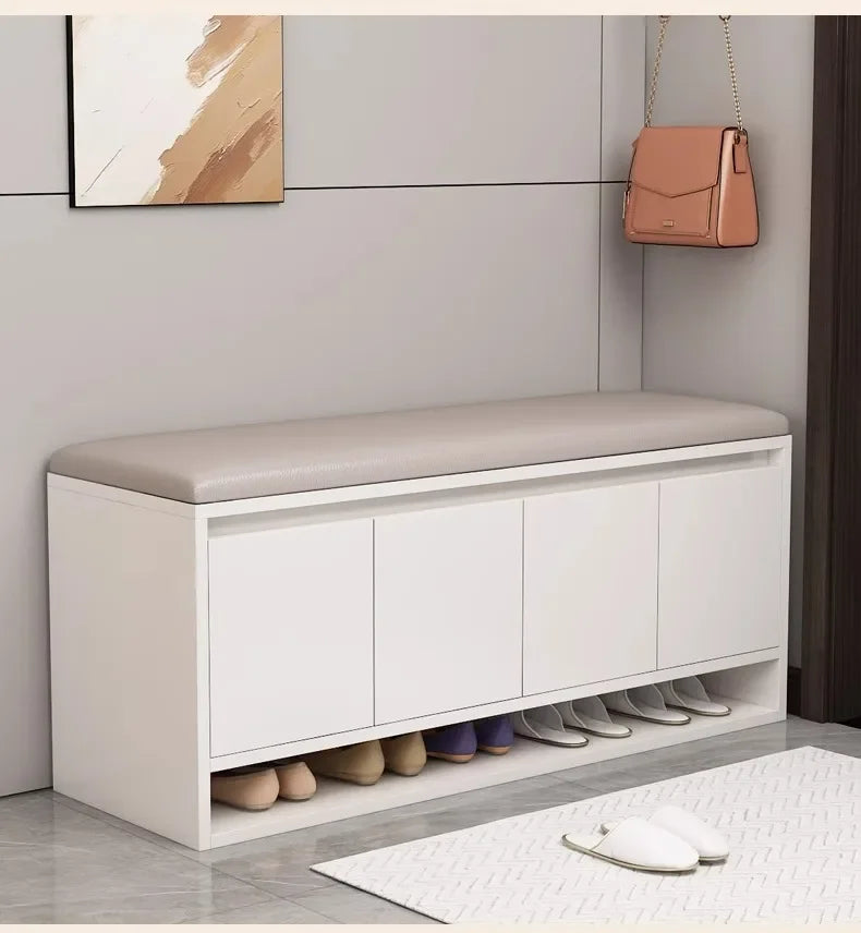 Shoe Storage Bench Cushion Seat Entryway Shoe Cabinet