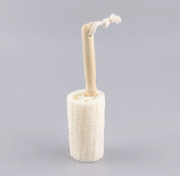 Wooden Handle Loofah Bottle Brush Pc - Eco-Friendly