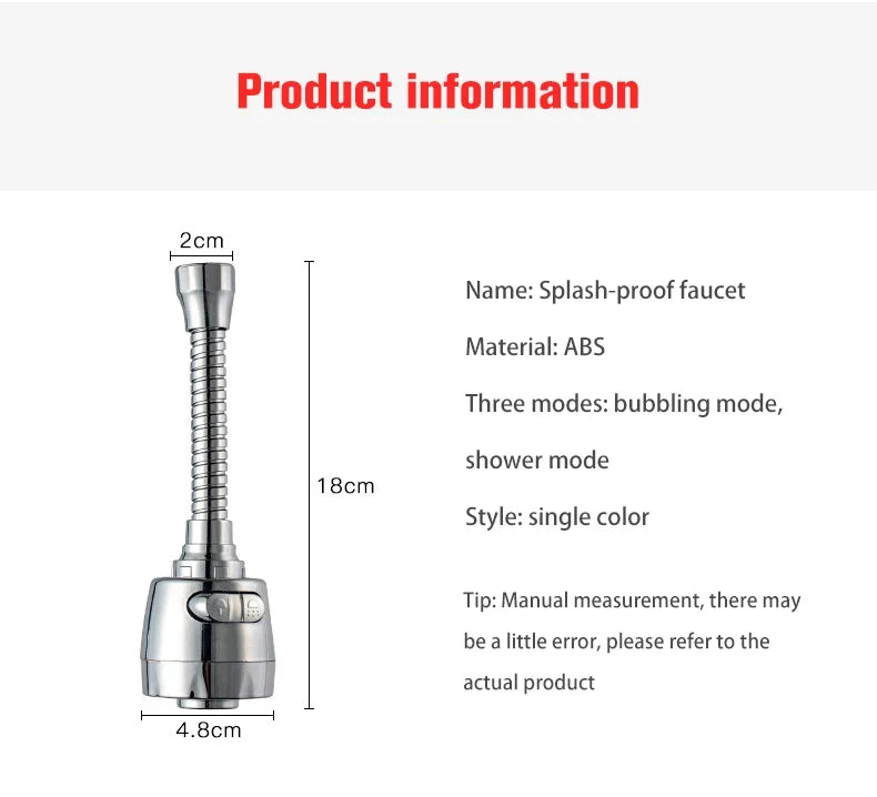 2/3 Mode Faucet 360 Degree Rotation Filter Extension