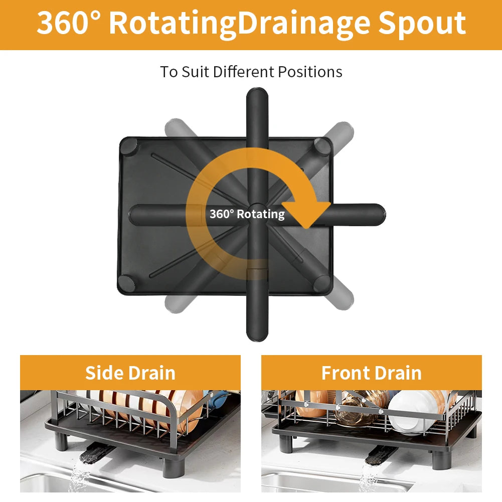 Tier Dish Drainer Rack - Dish Rack Utensil