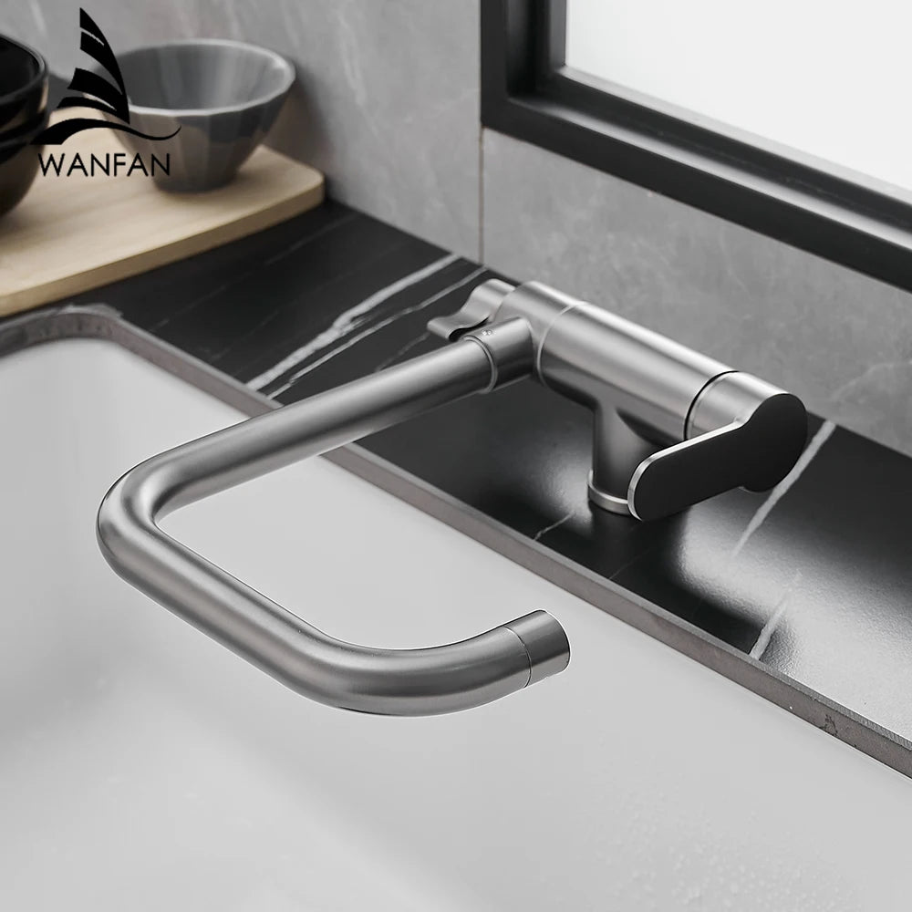 Grey Color Faucets Folded Waterfilter Taps Mixer Drinking