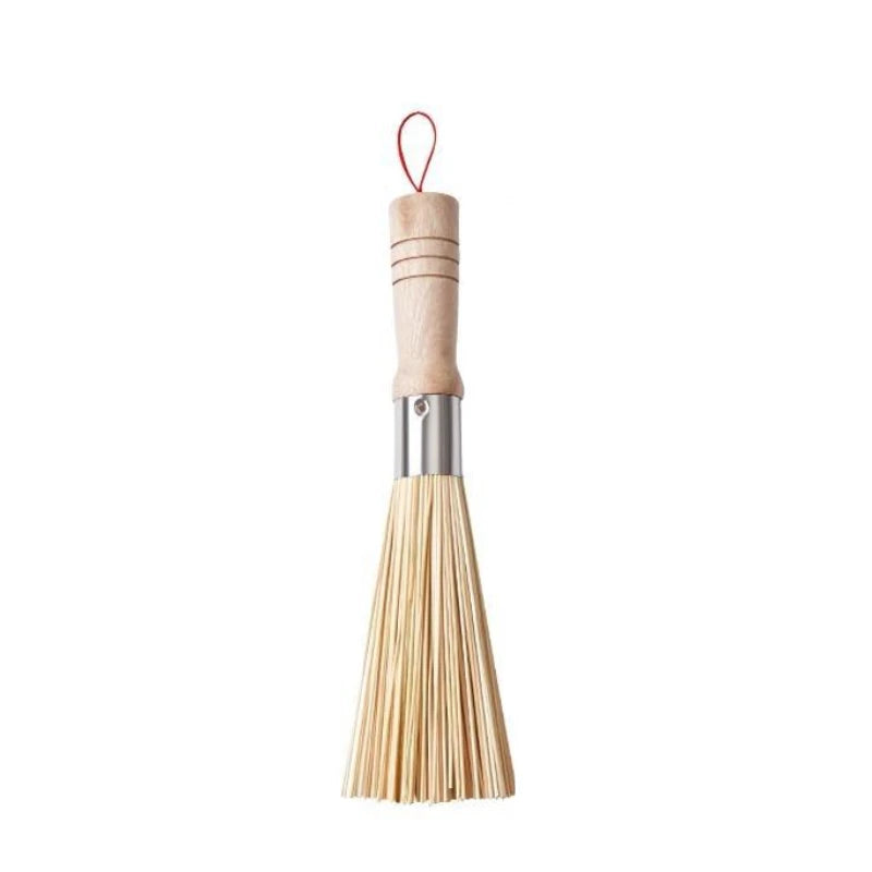 1pc Bamboo Dish Brush Oil-Resistant Stain-Removing Pot Scrubber