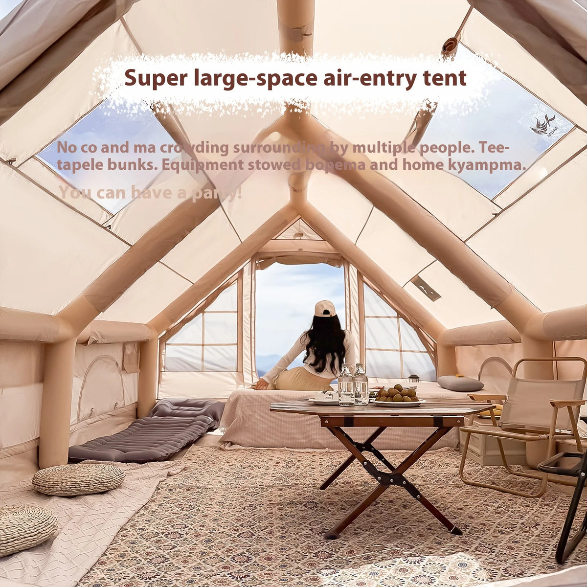 Inflatable Tents Camping Easy Setup Family Tent Glamping