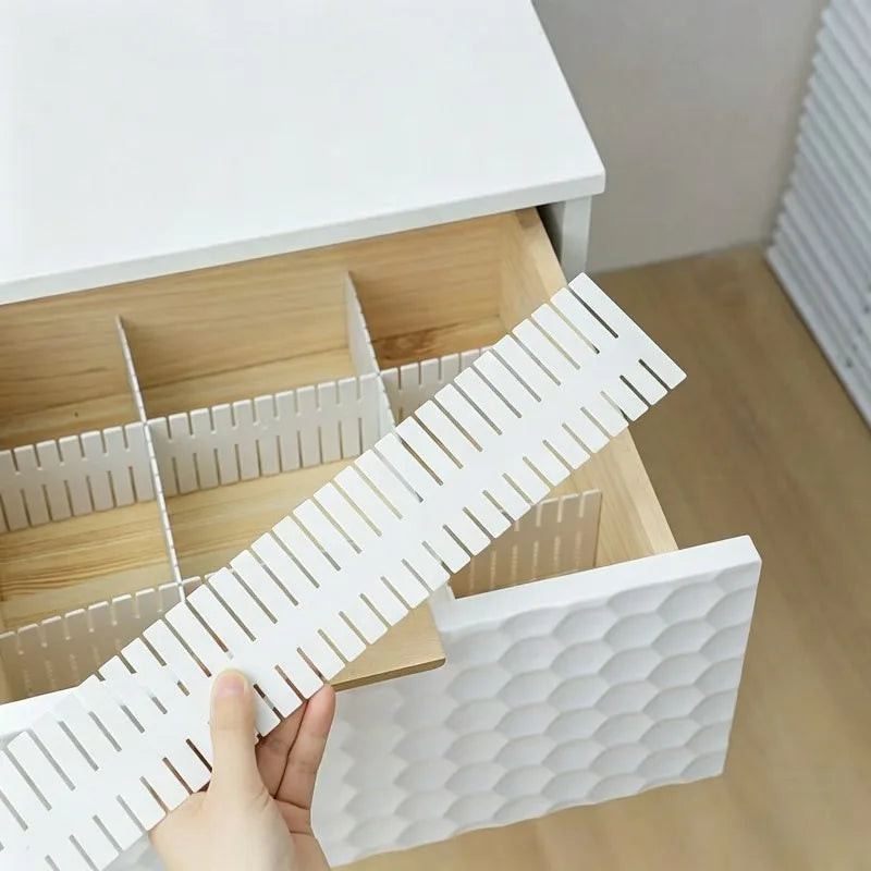 4/8/12pcs White Drawer Divider Partition Diy Sock Storage