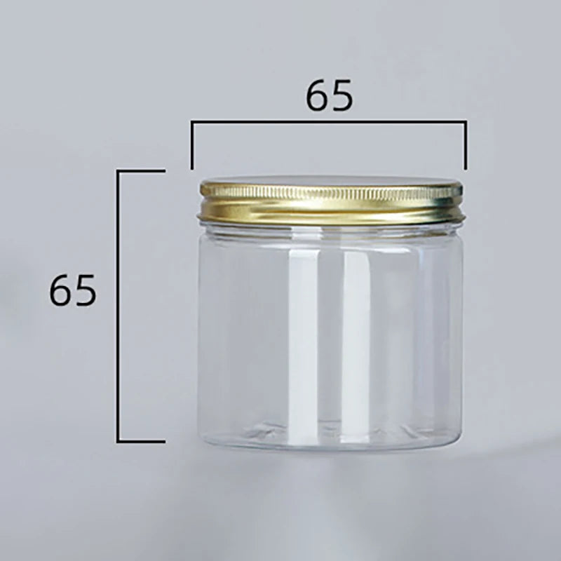 Transparent Sealing Jar Aluminium Screw Lids Organizer Storage