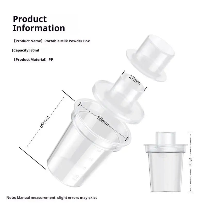 -1set 80ml Baby Milk Powder Dispenser Baby Food