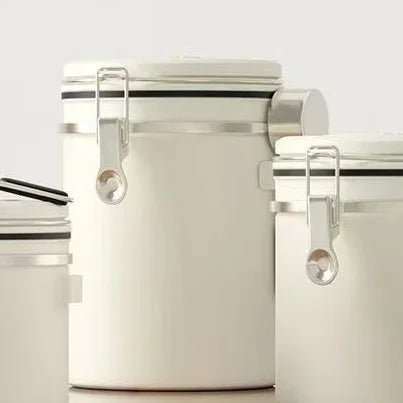 Stainless Steel Coffee Beans Vacuum Storage Jar Spoon